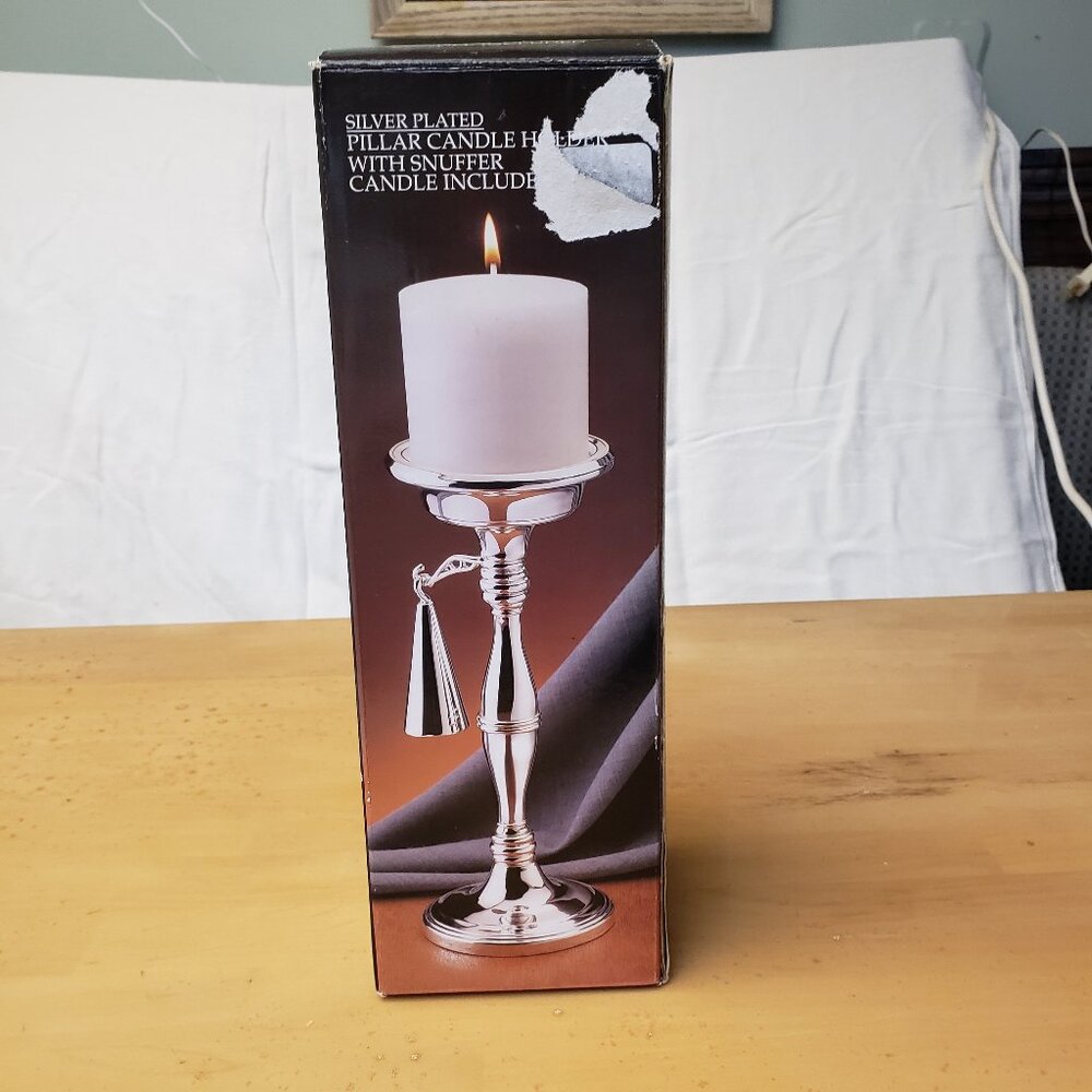 NIB - Silver plated Pillar Candleholder